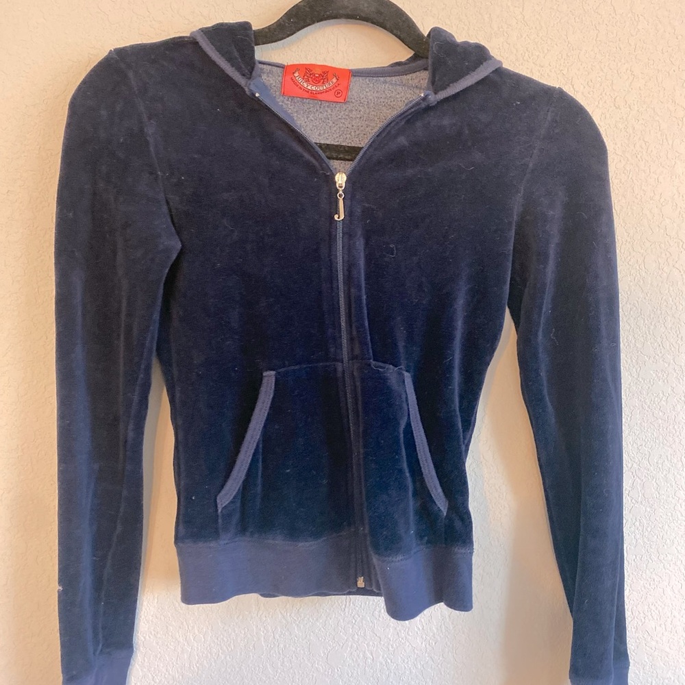 Juicy couture petite navy blue hoodie